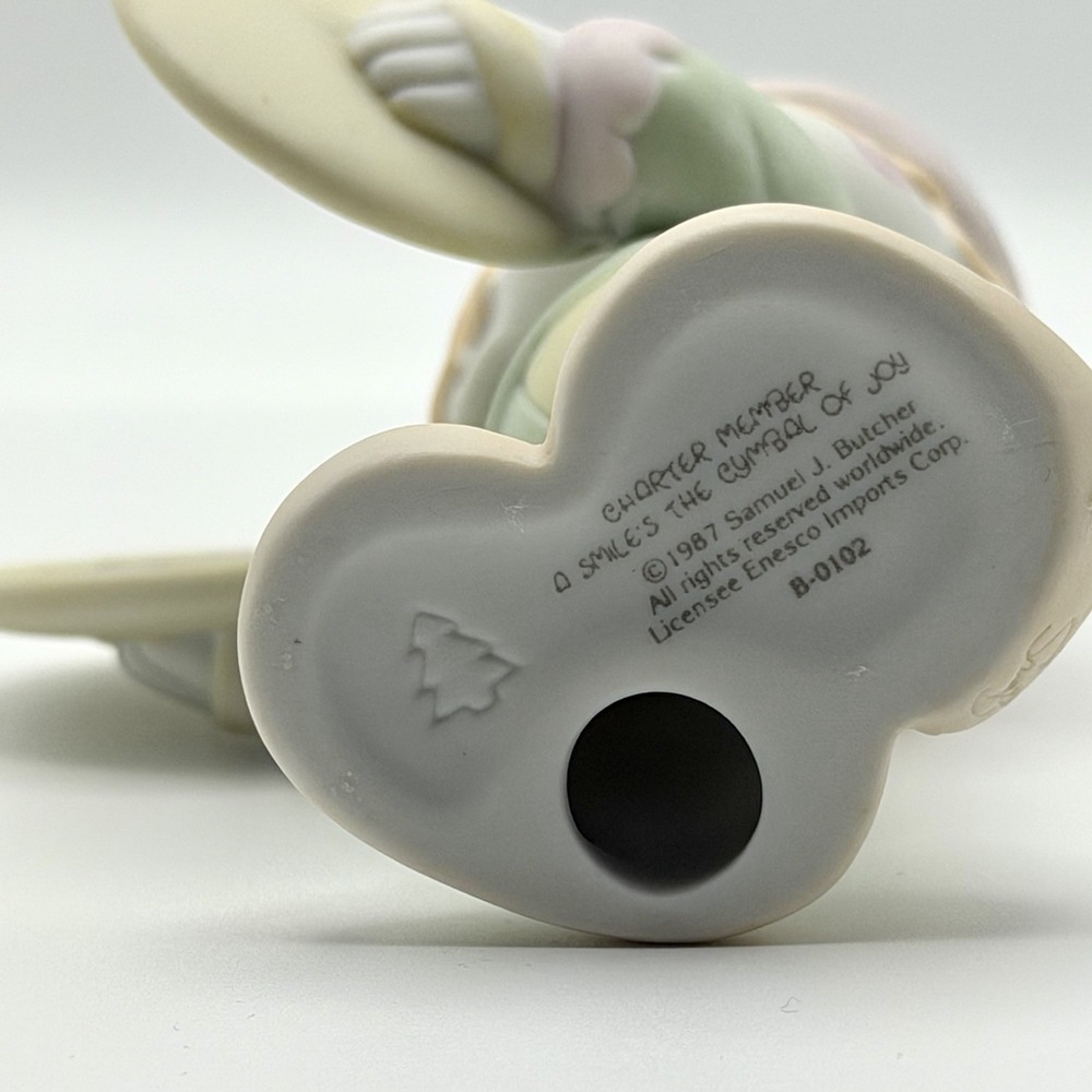 Precious Moments Birthday Club 1987 Smiles The Cymbal of Joy Figurine #B-0002 - Picture 5 of 6